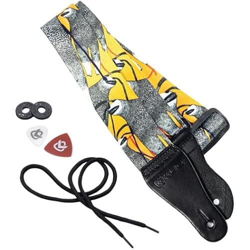 KLIQ Vintage Woven Guitar Strap for Acoustic and Electric Guitars