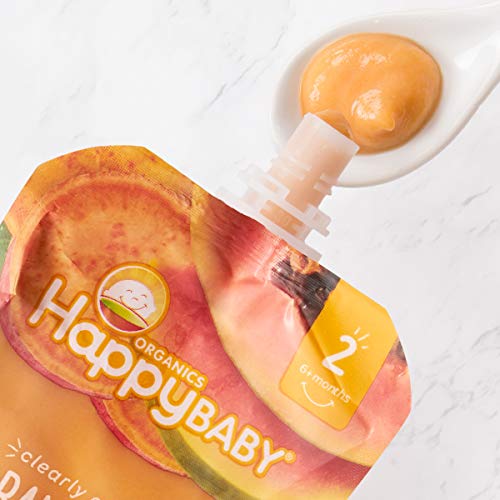Happy Family Happy Baby Organic Clearly Crafted Stage 2 Baby Food Bananas, Sweet Potatoes & Papayas, 4 Pouch (Pack of 16), Banana Sweet Potato Yellow Papaya, 64 Oz - Thumbnail 4
