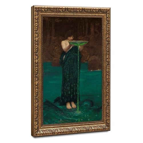 Impression toile John William Waterhouse Circe Invidiosa tableau bureau 61x91cm