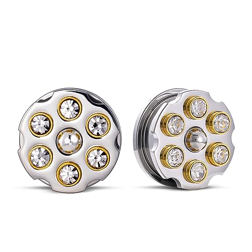 PONWAG Ohren Tunnel Stecker - Opal Design In Verschiedenen Größen