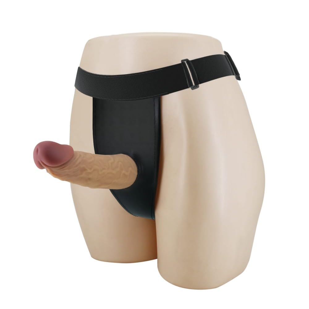 Strap on cavo indossabile uomo, Dildo indossabile in SILICONE, Strapon cintura fallica per Uomo, Pene indossabile vuoto che prolunga pene, Guaina fallica con cintura