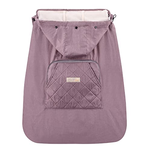 Bebamour Foldable Packable Carrier Coat Hoodie All Season Universal Carrier Cover for Baby Carrier (Pink)