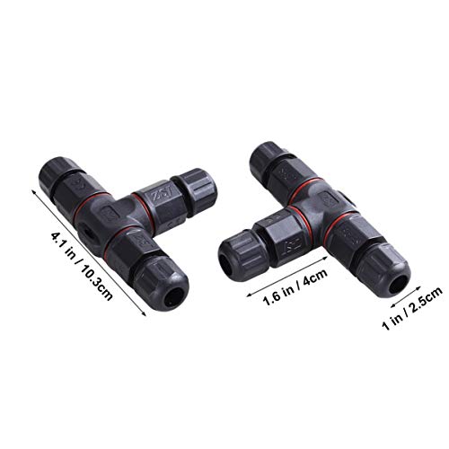 Conector de caixa de junção elétrica impermeável com 2 peças DOITOOL IP68 para cabo de 5 mm - 10 mm