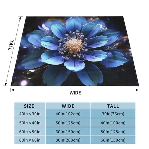 Couverture flanelle bleue de qualité supérieure douce chaude et durable pour lit - 4