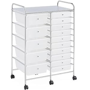 Yaheetech Badrollwagen YA-00108892 mit 15 Schubladen