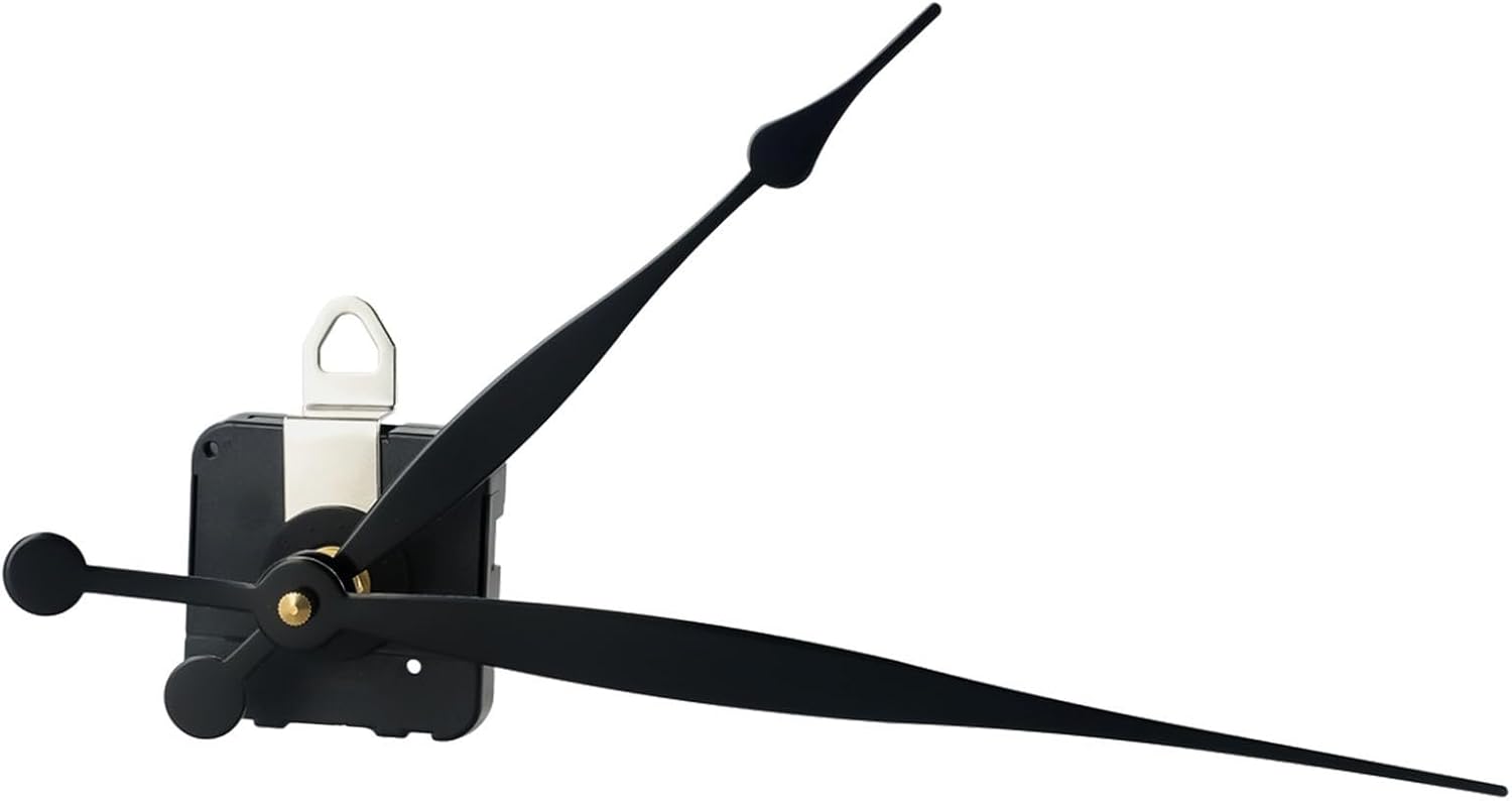 High Torque Quartz Clock Movement Kit DIY Wall Clocks – 1.5V Battery-Powered Mechanism with 154mm Hour & 208mm Minute Hands, 28mm Shaft, PVC Body (56x56x16mm)