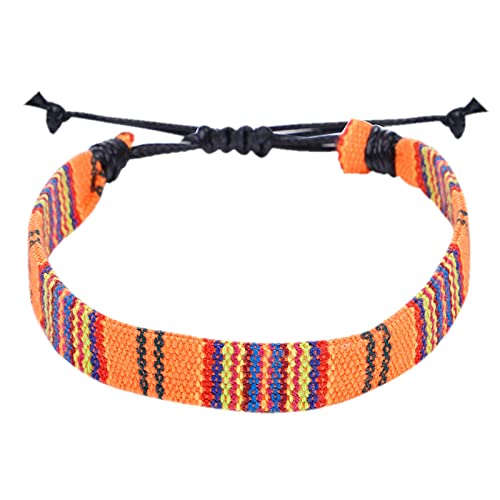 Cuerda de color tejida bohemia hecha a mano con finas tachuelas de goma duraderas