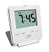 Digital Travel Alarm Clock - No Bells, No Whistles, Simple Basic Operation, Loud Alarm, Snooze, Small and Light, ON/Off Switch, 2 AAA Battery Powered, White
