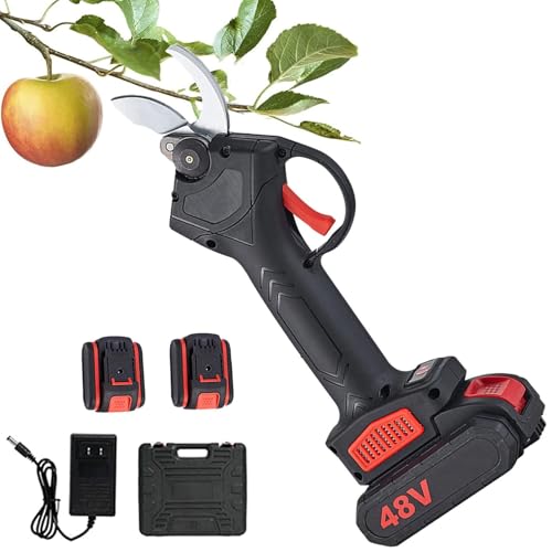 HEAXIY Cordless Pruning Shears, Electric Branch Scissors with 2 Batteries, 30mm Cutting Diameter Tree Cutter for Gardening Orchard
