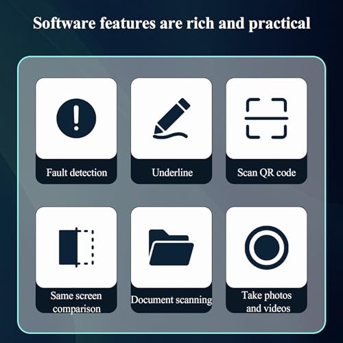Scanner de documents, appareil photo mural avec autofocus, collection de documents, annotations sur tableau blanc, support photo et vidéo, numérisation de code QR