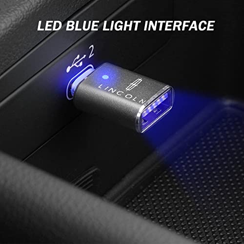 Pjoki 2Pcs Led Usb C To Usb Adapter Fit For Lincoln Usb-C To Usb 3.0 Adapter Charger Converter Otg Fit For Most Electronic Equipment For Lincoln Car Accessories #TOP2
