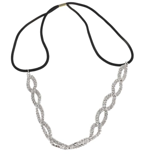 Diademas elásticas con pedrería Kisangel para novias y adorno de pelo brillante