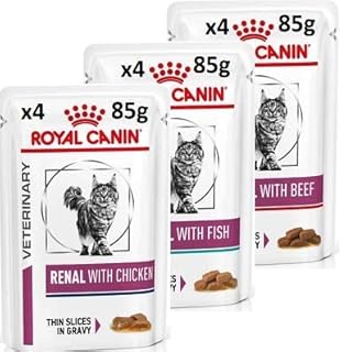 Royal Canin Veterinary Feline Renal"Premium Mix" of 12 x 85g. Include 4x Tuna 4x Chicken 4x Beef Cat Food. By ResqueT. *ALL IN ONE RANDOM BOX