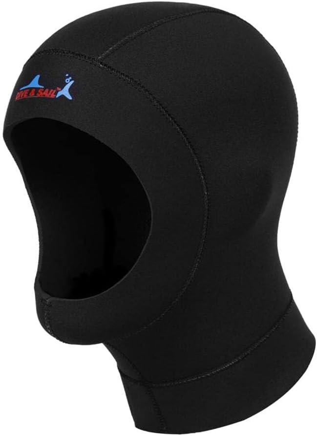 3MM Neoprene Diving Hood Gloves Set Warmth & ion, Snorkeling Scuba Dive Wetsuit Hat Gloves Combo for Men Women Surfing Watersports - L