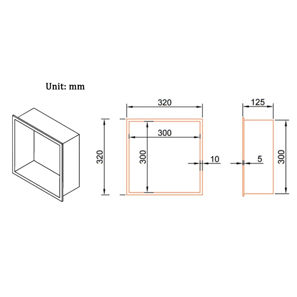 Mensola impermeabile in acciaio inox – Mensola da parete per bagno e cucina, design elegante, soluzione salvaspazio moderna per la casa