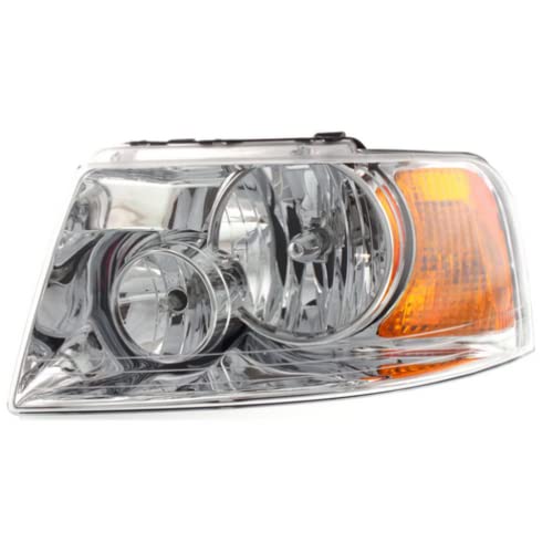 For Ford Expedition Headlight Assembly 2003 2004 2005 2006 Driver Side Chrome For FO2502181 | 6L1Z 13008 BA