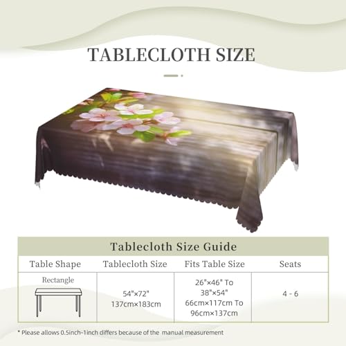 Nappe de table imperméable anti-tache imprimé fleurs 137x183 - 5