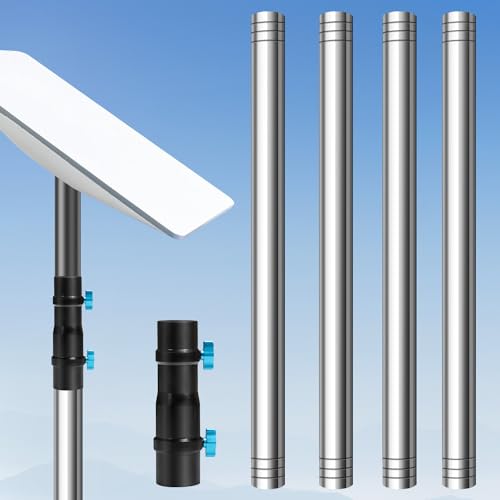 DNShorix Starlink Pole Mount, Starlink RV Mount Kit Features a Durable 1.5'' Diameter Pole, 7ft Starlink Ground Pole Mount, Starlink Gen 2 Pipe Adapter Included, 4-section