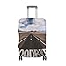 Produktbild SUHETI Kofferschutzhülle Gepäck Cover Reisekoffer HülleAuf Wiedersehen geschrieben auf Asphalt Road In Highway City Urban WordsKofferschutz Luggage Cover GepäckabdeckungS 18-20 in