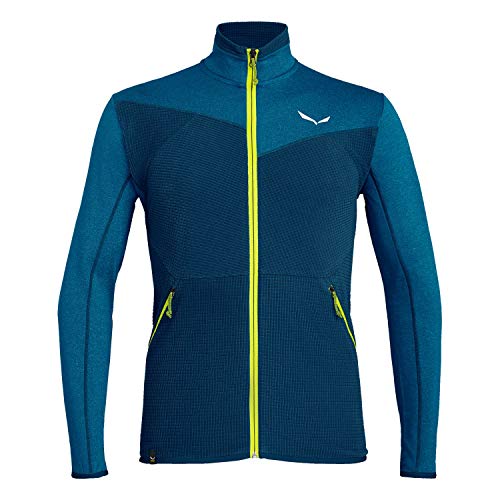 Salewa Puez Hybrid PL M FZ, Felpa con Cappuccio Uomo, Blu, 50/L