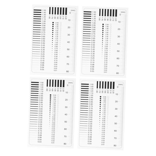 VALICLUD 4stücke Präzisionsmesswerkzeuge Transparentes Messlineal Riss Und Dickenmessung Für Professionelle Inspektionen Und Effiziente Fehlerbewertung