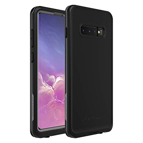 LifeProof FRE Series Waterproof Case for Galaxy S10+ - Retail Packaging - Asphalt (Black/Dark Grey)