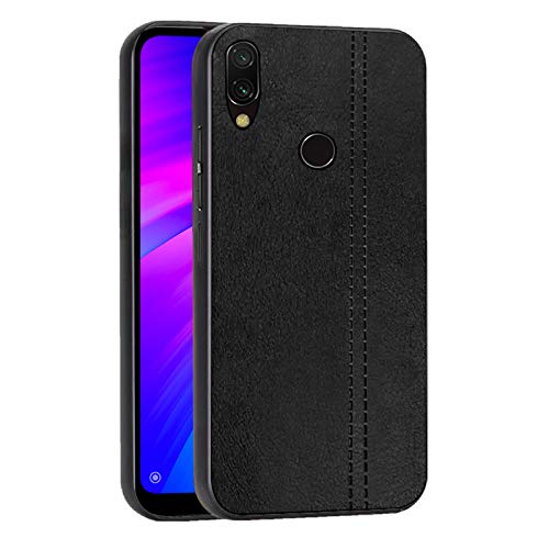 Image of Amazon Brand - Solimo Leather Mobile Cover (Soft & Flexible Back case), for Redmi Y3 - Black