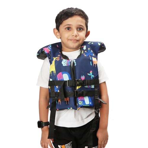Image of Multi-Color Kids Swimming Jacket, Kids Life Jacket Adjustable Fit (M-Age-2-8years)