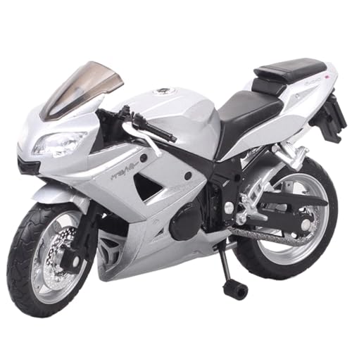 Moto Daytona 600 Triumph 2004 miniature 1:18 en métal argenté de collection