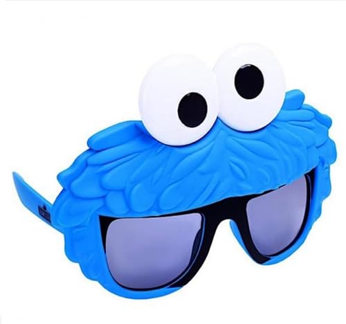 Sun-Staches Sesame Street Official Cookie Monster Sunglasses, Costume Accessory, UV 400, One Size Fits Most