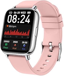 Smart Watch, 1.69" Touch Fitness Watch for Women, Fitness Tracker Smartwatch with Heart Rate Sleep Monitor Step Counter, IP68 Waterproof 24 Modes Activity Trackers for Android iOS -2022 Upgrade (Pink)