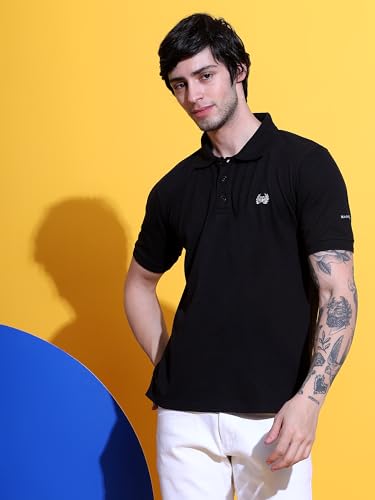 Image of Men's Polo T-Shirt Cotton Casual Comfortable Relaxed Fit Regular Collar Neck Stylish Half Sleeves Daily Office Formal Wear T-Shirt for Men