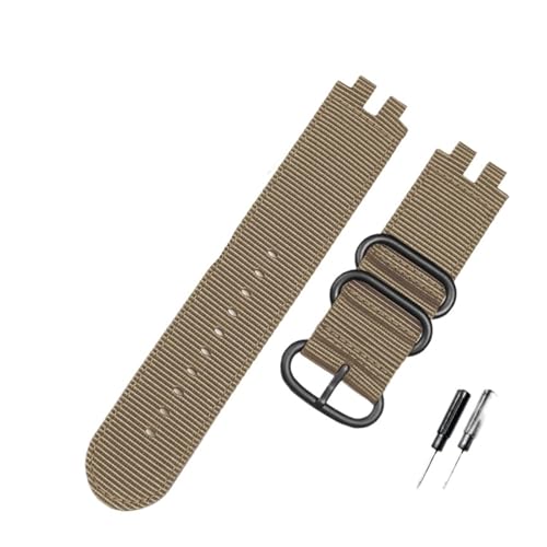 [X] Fit For Casio Modified PRW-3000 PRW3000/3100/6000/6100Y ʋCiC AEghAX|[c EHb`Xgbv h A[~[O[ EHb`oh(Khaki-black buckle)