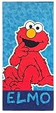 Jay Franco Sesame Street Kids Bath/Pool/Beach Towel - Featuring Elmo - Super Soft & Absorbent Fade Resistant Cotton Towel, Measures 28 inch x 58 inch (Official Sesame Street Product)