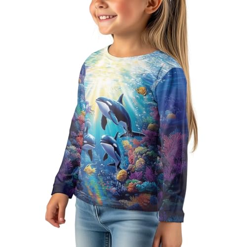 Image of Uourmeti Teens Girls Long Sleeve T Shirts Fall Outfits Boys Active Sportswear Running Tops