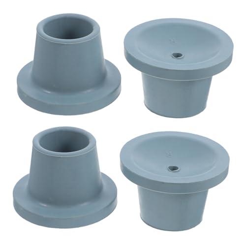 SHERCHPRY 4 Piezas Silla de alma silla de baño cubierta de pie accesorios de baño sillas de baño seguridad en baño cubierta de la de la silla pies de goma para taburetes caucho Grey