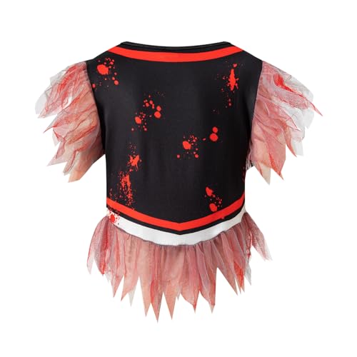 Okbebe Roupas de líder de torcida para meninas com acessórios para crianças (preto 8T)