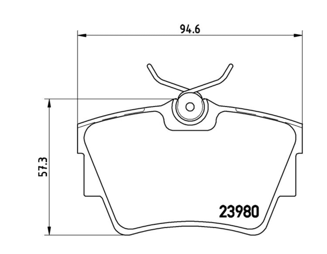 Brembo P59041 Plaquettes de Frein Arrière