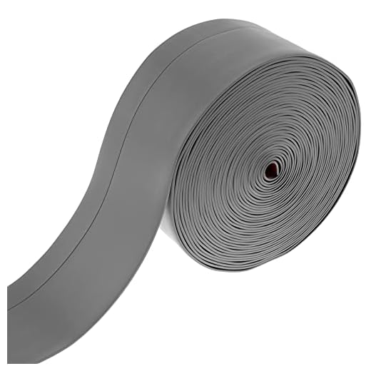 PrimeMatik - Flexibel självhäftande golvlist 50 x 20 mm. Längd 10 m grå