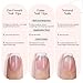 Beetles French Tips Press On Nails: 150 Pcs Pink Short Square Press On Nails Fake Nail Tips, Soft Gel Nail False Nails Art DIY Gifts For Women