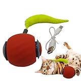 Jouet roulant dynamique pour chat : doté d'une activation tactile et d'un mécanisme de roulement à 360 degrés, la balle pour chat encourage l'activité physique par le jeu interactif, améliorée par sa fonctionnalité double mode pour un divertissement adaptable et équipé d'un système d'arrêt automatique pour éviter une décharge d'énergie inutile après utilisation
