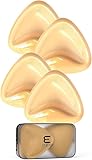 ENBAB Sticky Push Up Bra Inserts 2 Pairs-Double Sided Sticky Waterproof Bra Pads for Volume Beige
