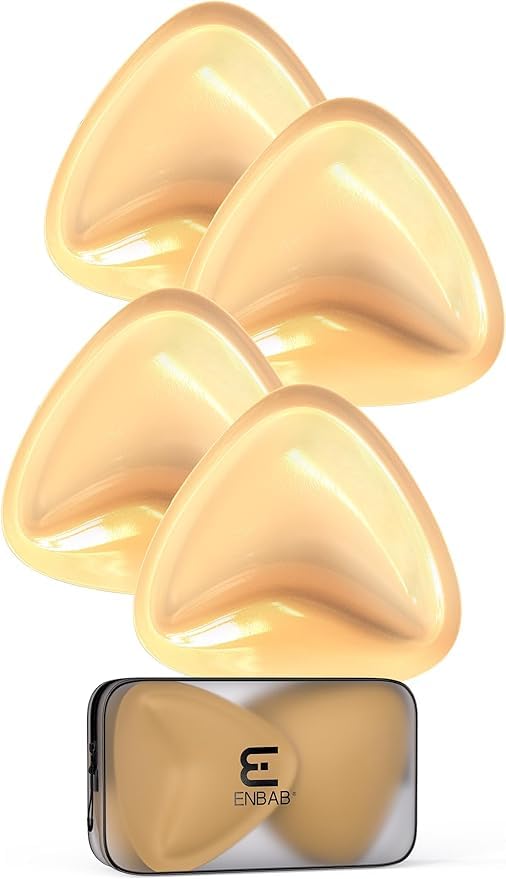 Sticky Push Up Bra Inserts 2 Pairs-Double Sided Sticky Waterproof Bra Pads for Swimsuit Sports Bra Wedding Dress