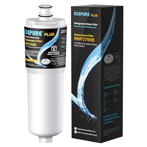 Image of ICEPURE PLUS CS-52 NSF /ANSI 53 Certified Refrigerator Water Filter Replacement for Bosch 640565, Whirlpool WHKF-R-PLUS, EVOLFLTR10, Cuno CS-51, CS-450, CS-451, CS-452, 5553629, 5586606, 1Pack
