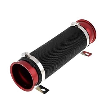 Ubersweet Imported Car Black Burgundy 3.9Dia Cold Flexible Expandable Air Pipe_99081