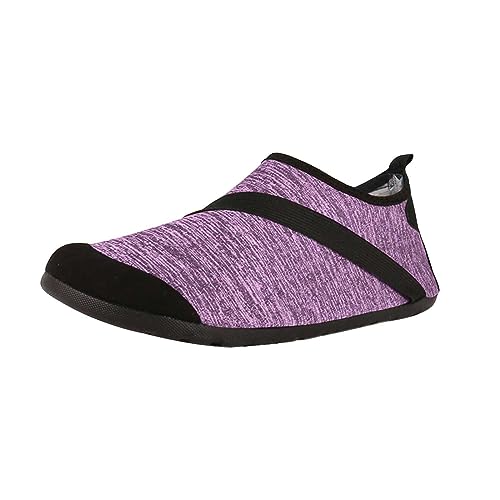 Genérico Zapatillas Casual Para interior para hombres y mujeres, zapatillas antideslizantes silenciosas para correr, calcetines Yoga, zapatos, calcetines educación temprana Zapato Para (Purple, D)