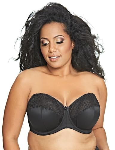 GODDESS Women's Plus-Size Adelaide Underwire Strapless Bra Underwear, Black, 40K