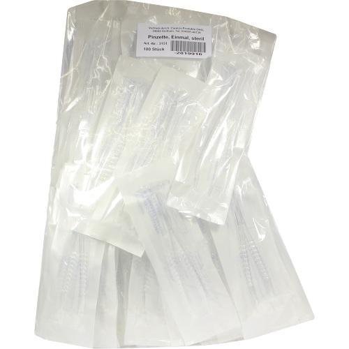 Lot de 100 pincettes stériles jetables pour soins et précision