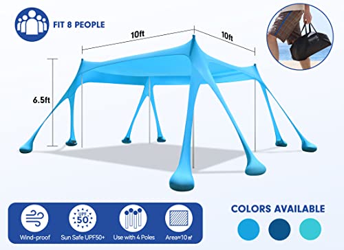 Large 10×10ft Beach Canopy