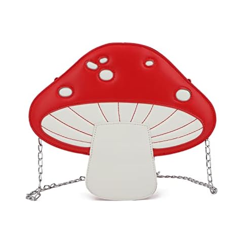 LUI SUI Women Unique Cute Mushroom Shaped Crossbody Purse Bags Small Lovely Shoulder Bags Cover
